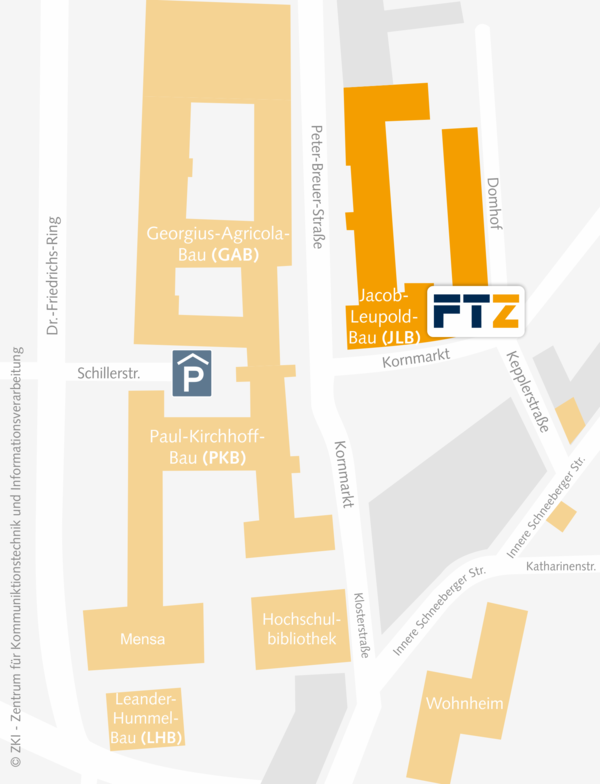 Wegbeschreibung zum Forschungs- & Transferzentrum e. V. an der Westsächsischen Hochschule Zwickau